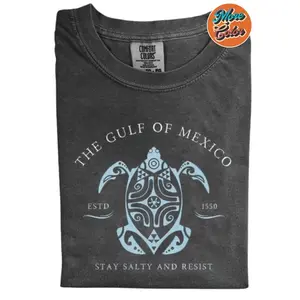 Gulf Of Mexico Stay Salty And Resist Shirt, Cotton Unisex Shirts, Crew Neck, Size S- 3xl, Menswear Top, Womenswear Top Underwear Streetwear