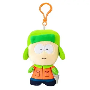 New Cute Anime South Park Kyle Khadou Kenny Stan Cartman Plush Keychain Chains Small Pendant Kids Stuffed Toys For Children 12CM