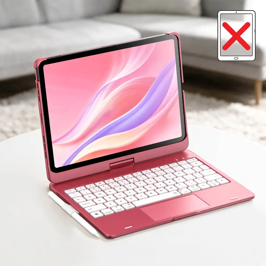Typecase 360° Rotatable Wireless Keyboard Case for 11" 2025 iPad 11th Gen (A16), 10.9 inch 2022 iPad 10th Gen - Adjustable Magnetic Stand, 11-Color Rainbow Keyboard, Multi-Touch Trackpad, Pencil Holder, Lightweight Tablet Accessory for Work Wireless Table