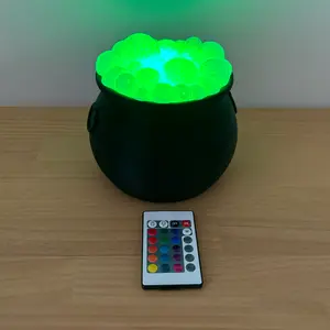 Bubbling Cauldron - Halloween Decor - Stash Jar - LED Version