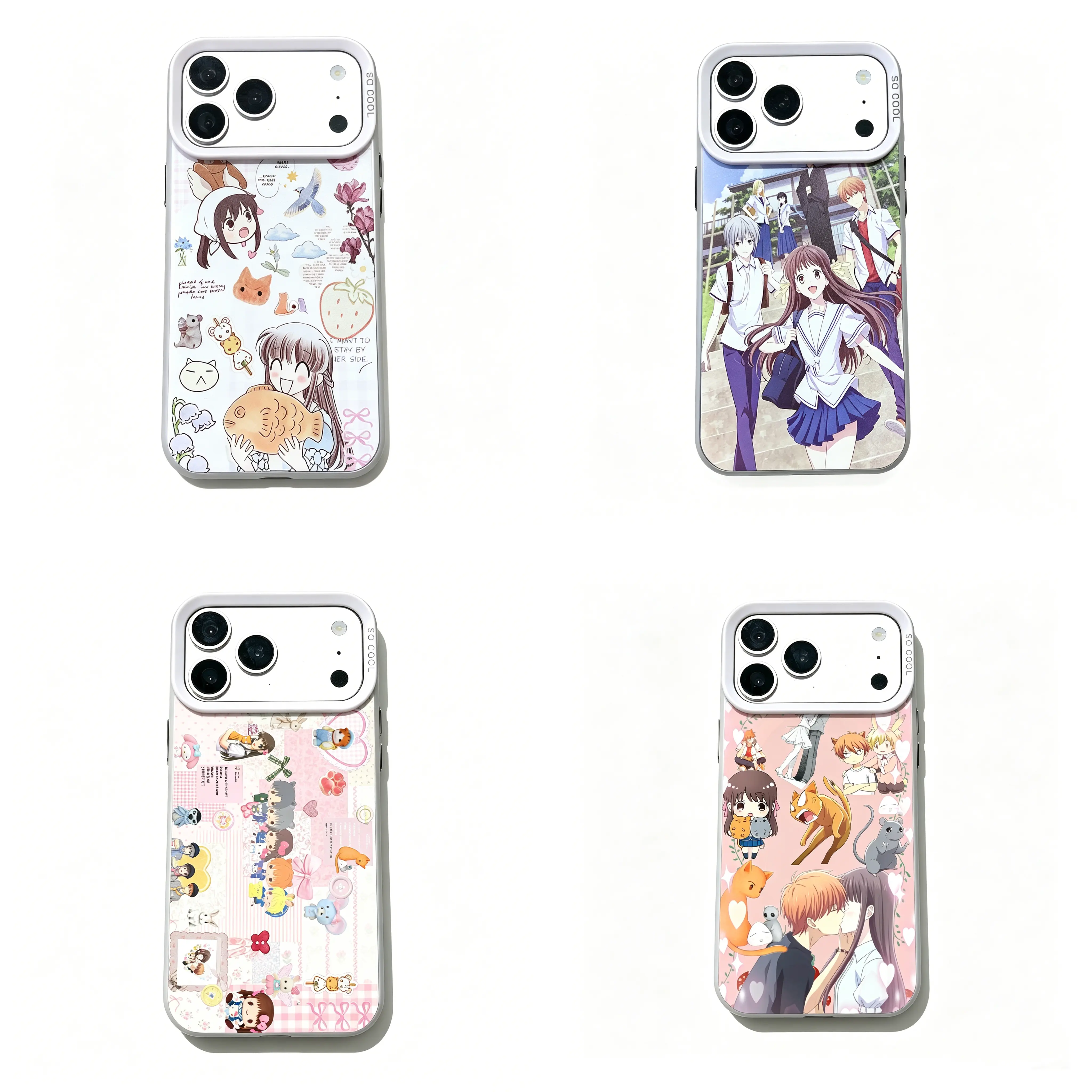 Fruits Basket Anime Protective Cellphone Case - Cute Artwork Tohru & Friends 1-Piece Rubber Shell, Multi-Size Phone Accessory for iPhone 16/15/14/13/12/11 Pro Max Plus & Samsung Phones, Thoughtful Gift for Anime Fans, One-Piece