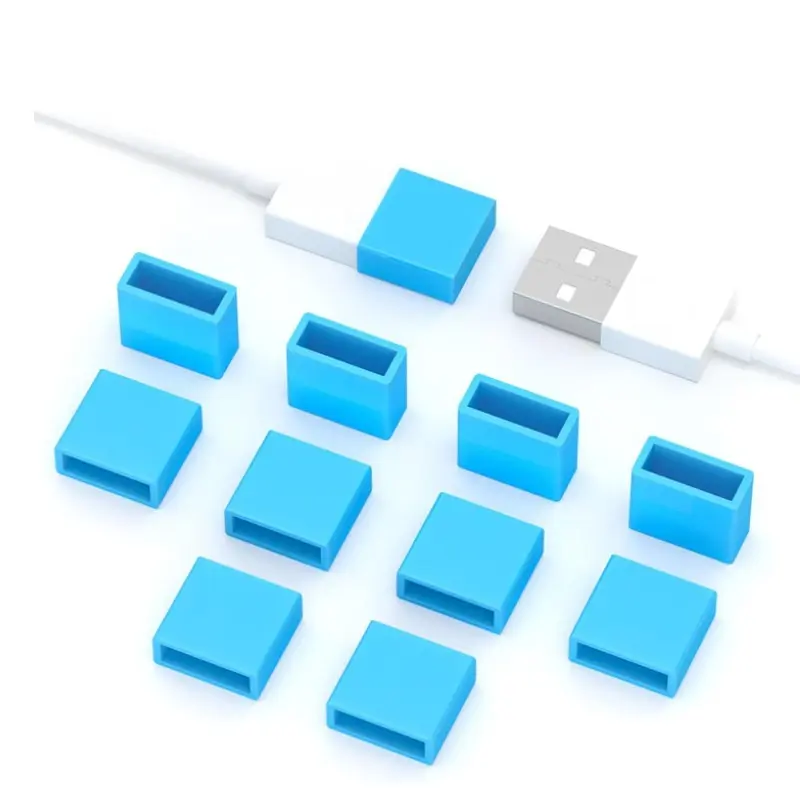10pcs Silicone USB Cap Port Cover, Durable Cover, Anti Dust Cover, Protective Anti Dust Protector for USB Type a Male Ports, USB a Male Anti Dust Plug Stopper Cap