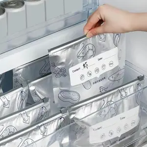 30 PCS Reusable Foil Airtight Fresh Keeping Zipper Storage Bags (3 Sizes: Large, Medium, Small) - Freezer-Safe, Waterproof Sealed Home Organizer Containers for Meat, Vegetables - Keep Kitchen Neat