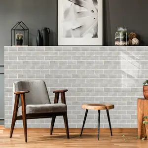 Self-Adhesive Removable Wall Tiles Stickers, Vintage Patchwork Design, Tile Wallpaper for Home Kitchen Renovation, 2D Flat Surface, Home Decor