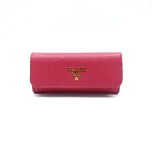 Pre-owned PRADA Calfskin Small Leather Goods Pink Saffiano Key Bag T10410547