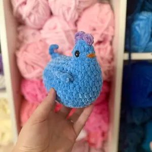 Stardew Blue Chicken Handmade Crochet Plushie
