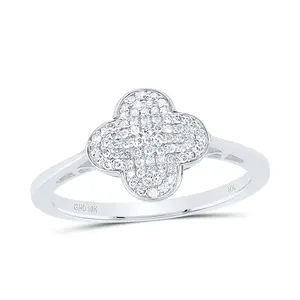 1/5Ctw-Nat Dia Nk Gift Clover Ring  (2.28 grams)
