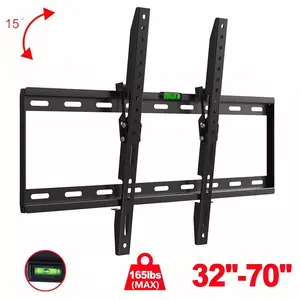 Fixed TV Wall Mount for 32-70 Inch LED LCD Plasma TVs, Low-Profile Space-Saving Flat Wall Bracket Fits , Heavy-Duty TV Mount Holds Up to 165 lbs, Ultra-Slim 1.1" Gap, Compatible with Studs or Concrete