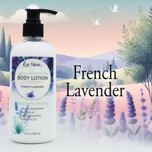 Kay Pedals French Lavender Organic Body Lotion 12 fl oz Ultra Moisturizing with African Shea Butter & Avocado Oil 350ml