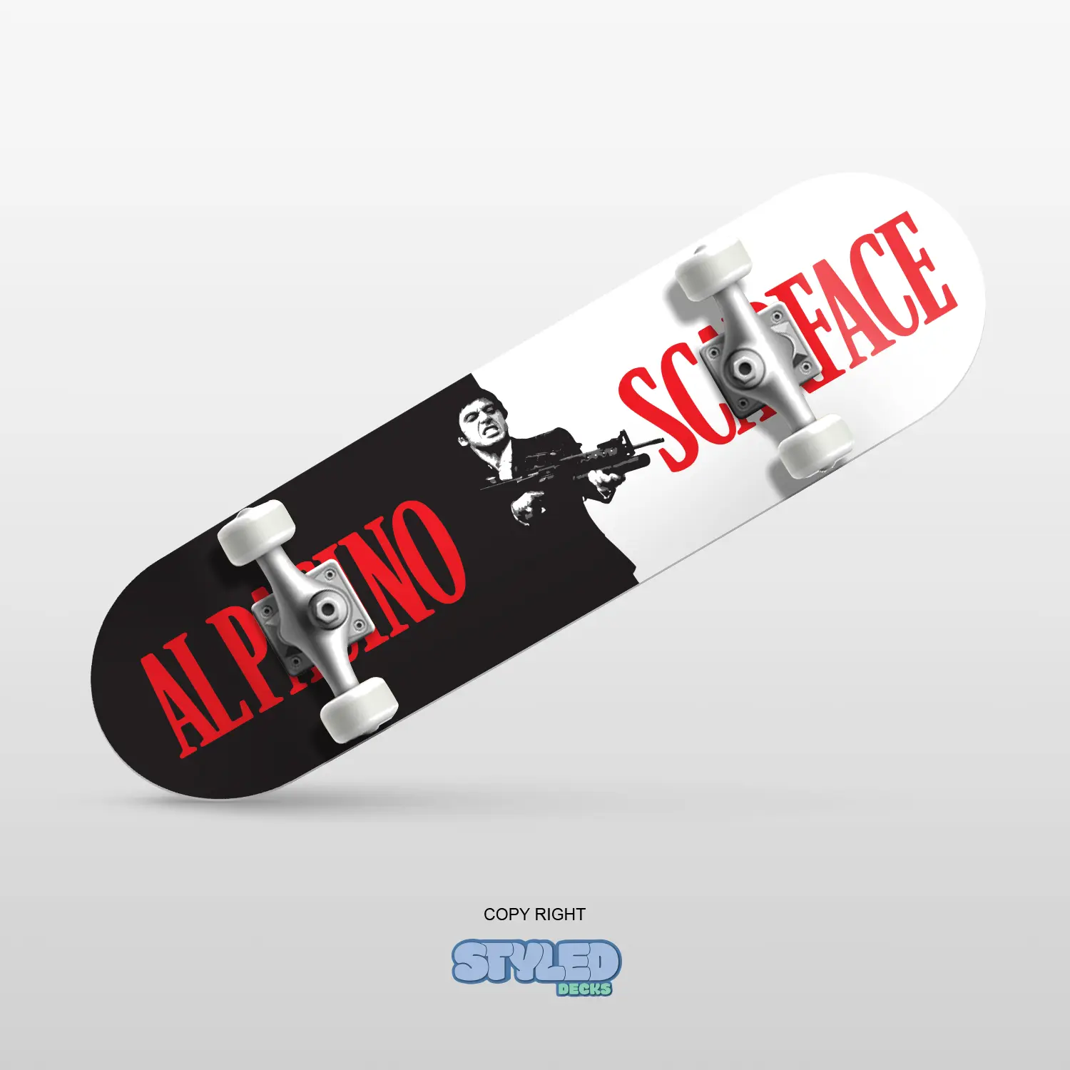 8.25 skateboard scarface deck with image only, maple wood 8.25 skateboard scarface deck with image only, maple wood