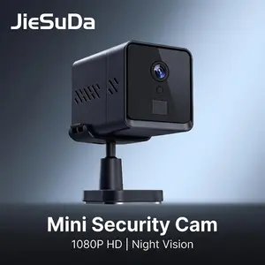 JIESUDA Mini Magnetic Security Camera - 2K HD Day & Night Recording, Built-in Infrared Night Vision, 2200mAh Battery, 2-Way Audio, Easy Installation with Magnetic Base - Perfect for Home, Baby, Pet & Elderly Monitoring Lens