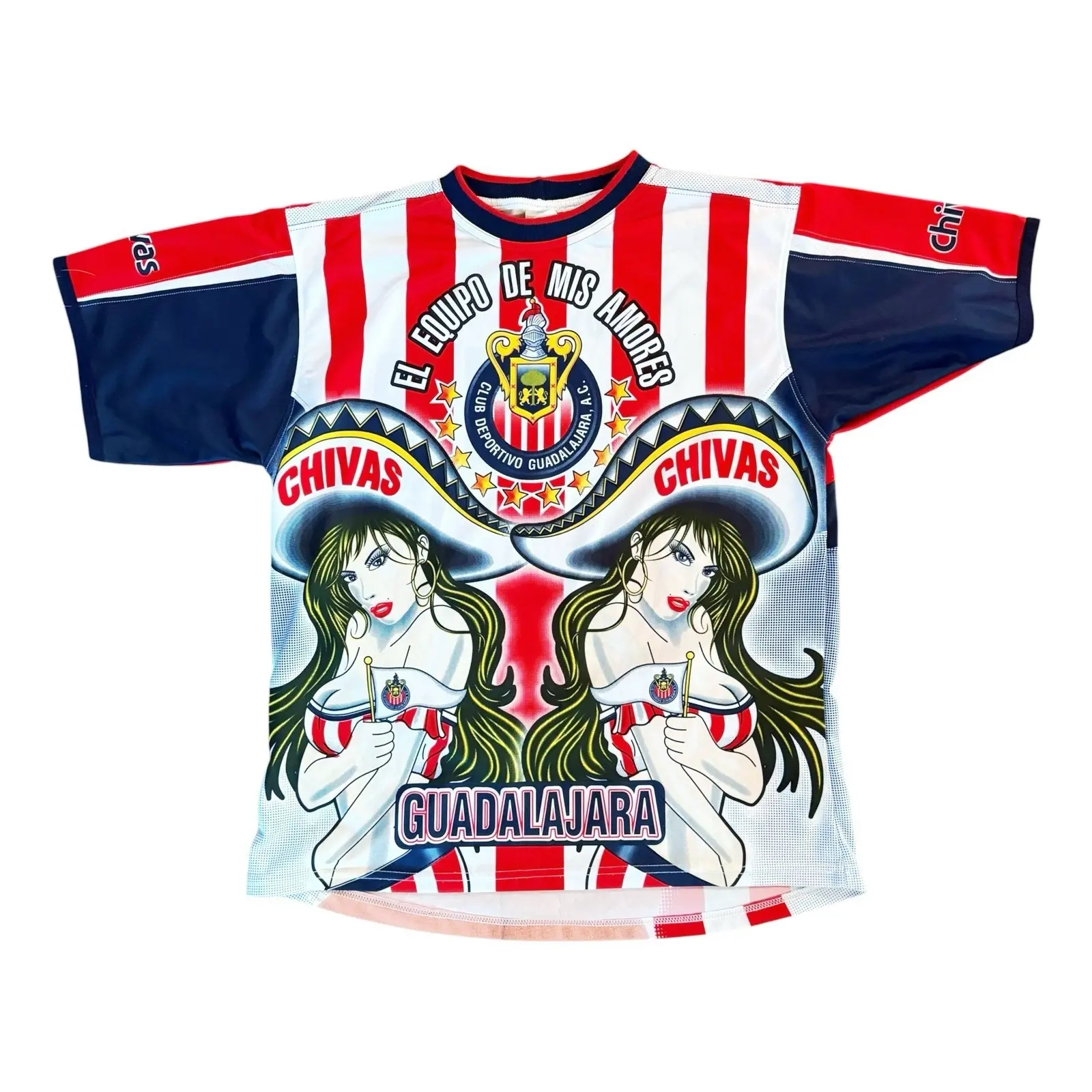 Chivas Inspired Vintage Soccer Jersey Shirt – Retro Football Style Athletic Top, Classic Sportswear Fan Apparel, Casual Streetwear Jersey for Men Women