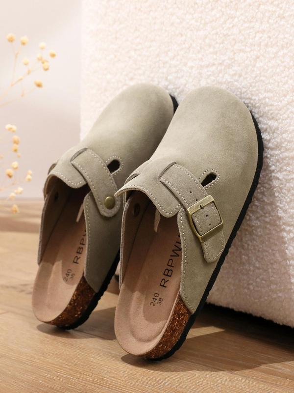 Suede Clogs For Women And Men  with Arch Support-Stylish Leather Mules for Men and Women, Comfortable Potato Shoes with Arch Support for All-Day Comfor