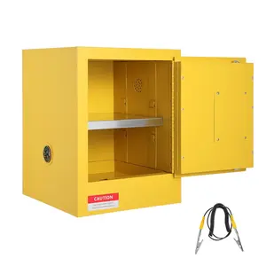 Garvee Cold-Rolled Steel Flammable Liquid Storage Cabinet with Auto Closing Door for Industrial Use, Hazardous Storage and Fire Resistant Safety Cabinet