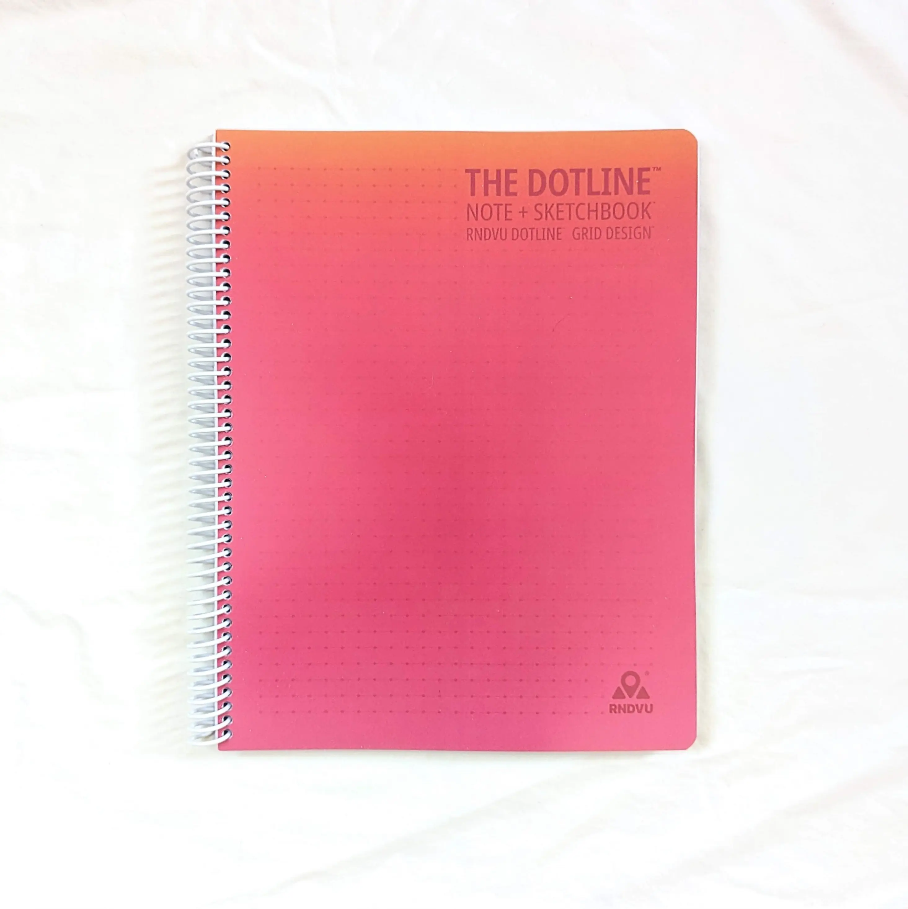 The Dotline Notebook - APRICOT Red - Dot lined notebook for text and art