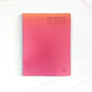 The Dotline Notebook - APRICOT Red - Dot lined notebook for text and art