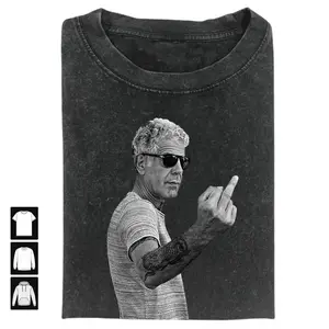 Anthony Bourdain Middle Finger Shirt, Chef Legend Tee, Culinary Rebel T-Shirt, Foodie Graphic Tee, Unisex Streetwear Shirt