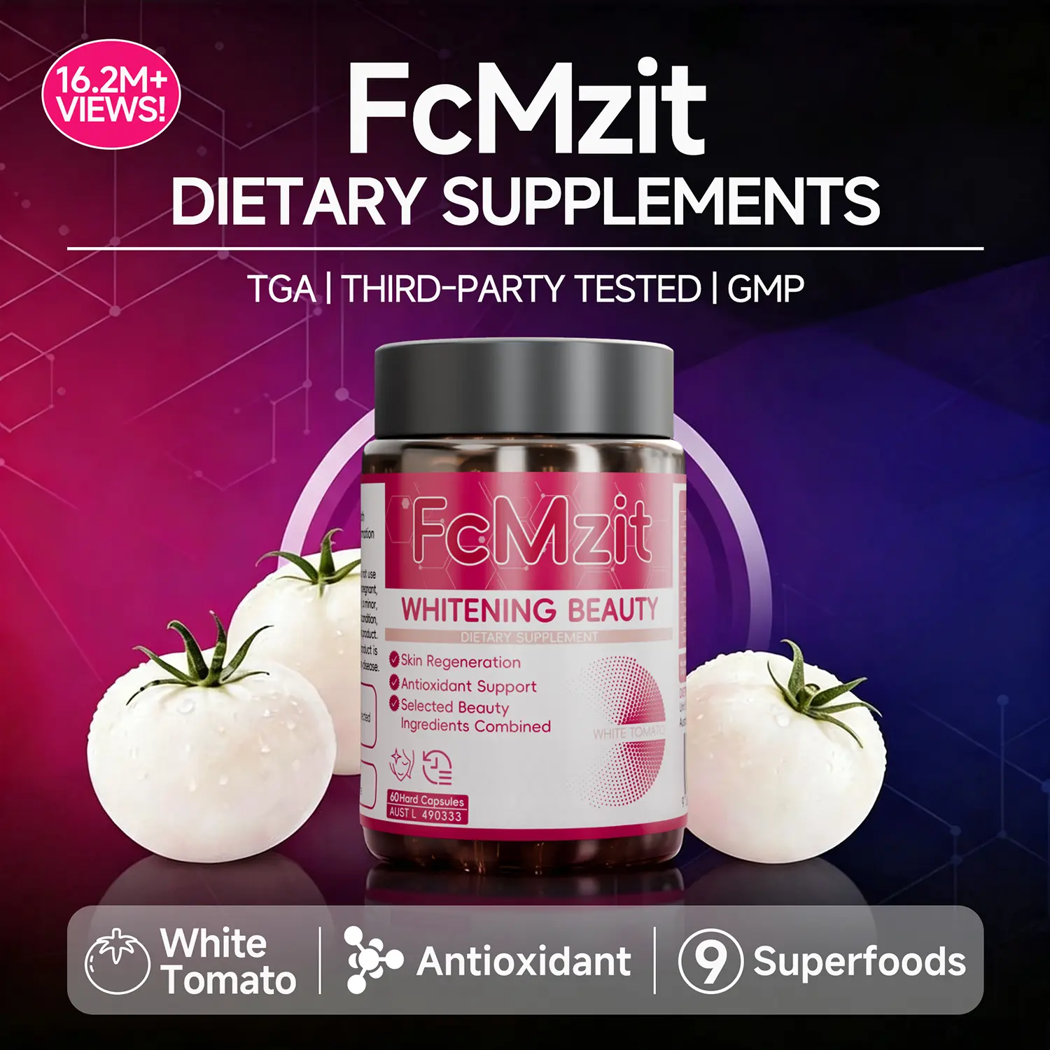 9-IN-1 Vitamin Supplement - Pure, High-Efficiency Super Potent Complex Formula for Nutritional Wellness Support