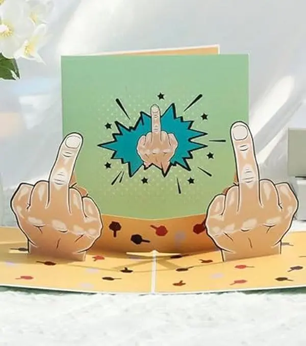 3D Pop-Up Prank Cards with Envelopes - Funny Spark, Foldable, Sturdy, Blank Message Gag Surprise for Birthdays, Office Use (Fits Fridges), Perfect, Humorous