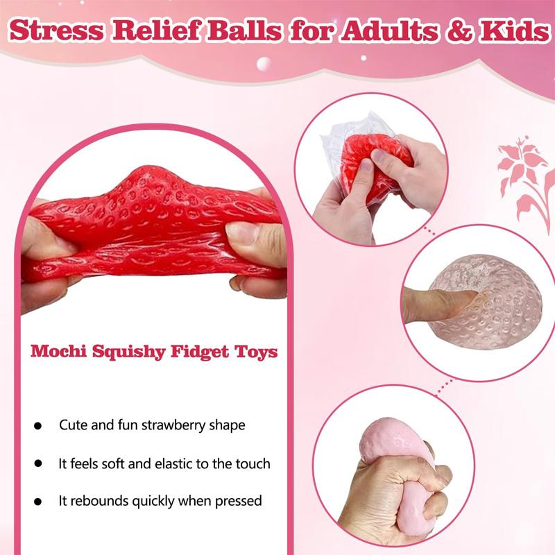 Taba Squishy Squeeze Toys FidgetToys Squishy Strawberry for Anxiety&Relaxation toys