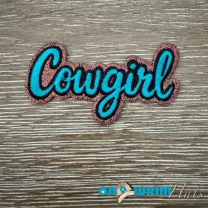 Glitter Cowgirl Iron-On Patch