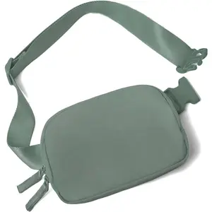 Belt Bag for Women Two-Way Zipper   Fanny Pack Fashion  Packs Everywhere Belt Bag with Adjustable Strap Gifts for Teen Girls Women Men (Green)