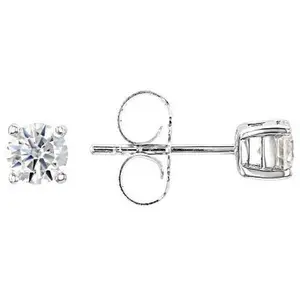 JTV Moissanite Platineve Stud Earrings 0.66ctw DEW.
