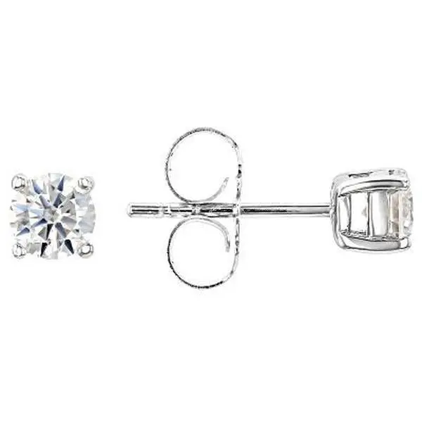 JTV Moissanite Platineve Stud Earrings 0.66ctw DEW.