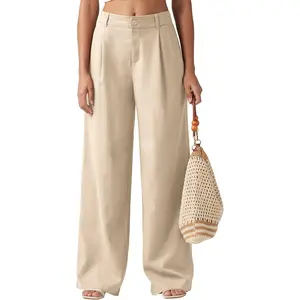 Willit 31" Women's Linen Pants Wide Leg Work Dress Pants Casual Slacks Business Pants with Pockets