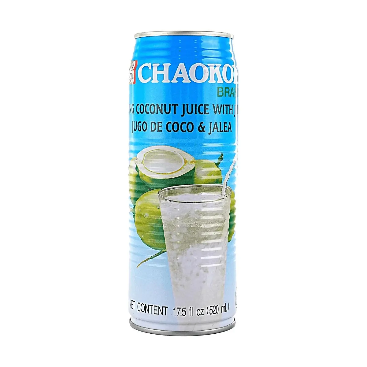 CHAOKOH Coconut Jelly Drink with Real Coconut Bites, Refreshing & Chewy, 520ml