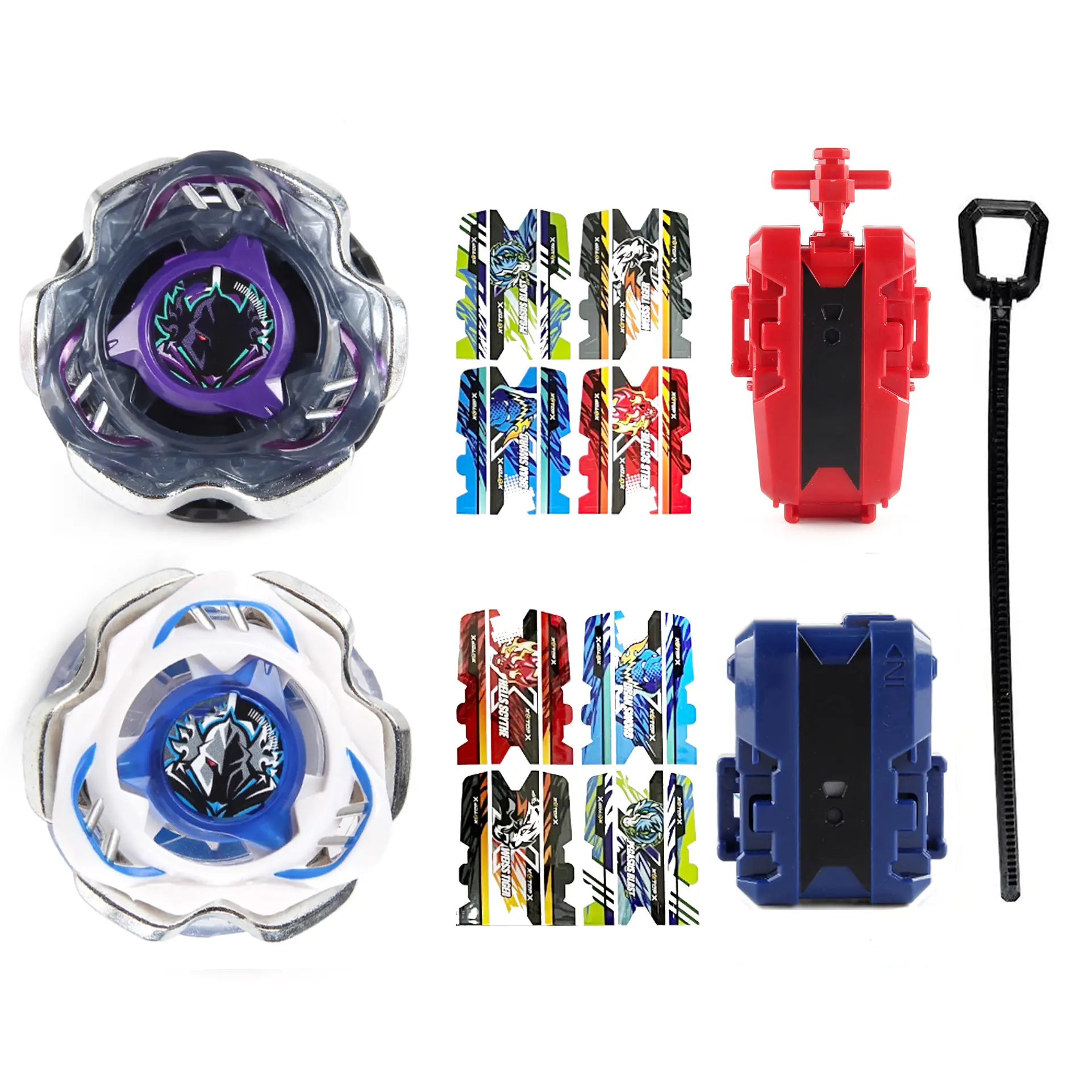 Bey Gyro Battling Top Burst Gyro Toy Set, with Gyro Launchers and Handle Combat Battling Game, Gift for Kids Children,CX-04-02+CX-03