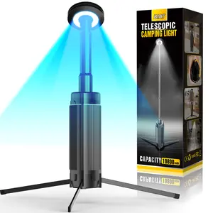 BIAT Camping Light 1PCS, Camping Lantern Rechargeable, Led Work Light with Stand Battery Powered 10800mah, Portable Camping Lamp and Flashlight, Camping Lights for Hiking, Camping, Fishing