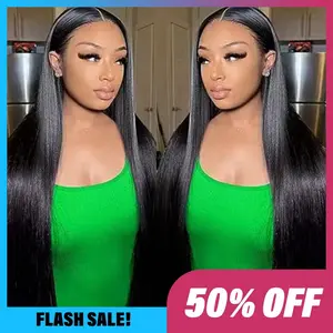 28 Inch Glueless Lace Front Wigs Human Hair Pre Plucked 13x4 HD Lace Frontal Wigs Brazilian Human Hair 180 Density Glueless Human Hair Wig with Baby Hair Wig
