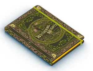 Wuthering Heights Classic Notebook, Gold Edge Hardcover Writing Stationery - Durable Hard Cover for Note-Taking, Elegant Gift