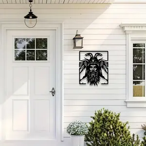 1pc Albanian Warrior Metal Wall Art, Albanian Warrior Statue Mural, Perfect for Living Room Wall, Historical Decor, Modern Home Decoration, Ideal Gift for History Lovers, Rust-Resistant Metal, Hanging Wall Art, Unique Artwork