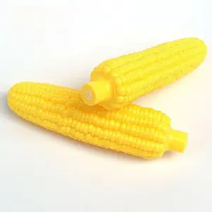 Noise Making Peanut_Corn Shaped Dog Chew Toy for Puppies and Kittens Rubber Indoor Outdoor Use