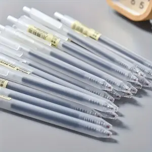 6/12pcs Retractable Neutral Pen Set, Black/Red/Blue Ink, 0.5 Mm Fine Tip Ballpoint Pen, Office Additions And School Supplies Stationery