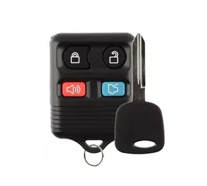 4 Button Remote Keyless Entry + Transponder Chip Key H74 H86 Replacement for Ford Escape Focus, Thunderbird 2000-2005
