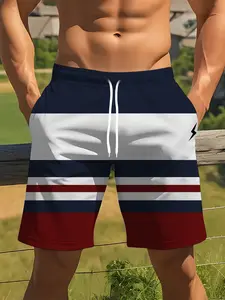 Popular Men's Summer Lightweight Quick-Dry Athletic Wear Workout Shorts with Polyester Fiber and Slight Stretch for Sports and Casual Wear,