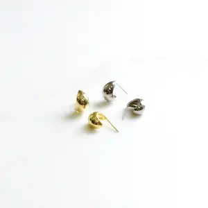 Small bean post earrings