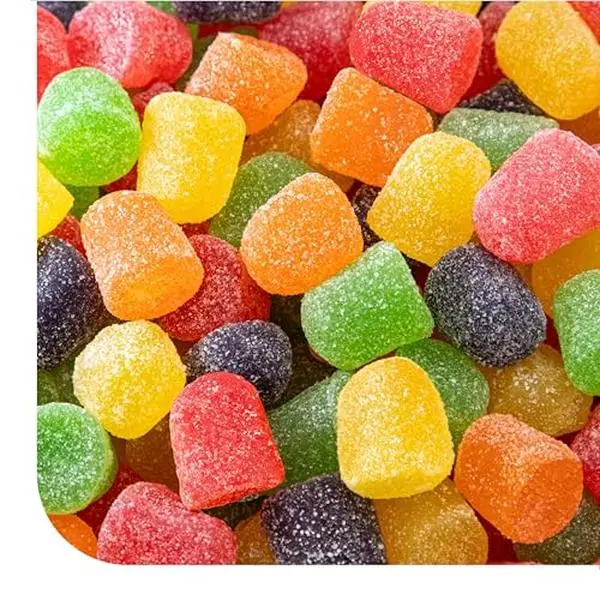 Gum Drops - 2 Pound Bulk Pack - Jelly Candy - Assorted Fruit Flavors - Christmas Candy for Holiday Snaking, Baking, and Gifting - Grape, Lime, Orange, Pineapple, and Strawberry
