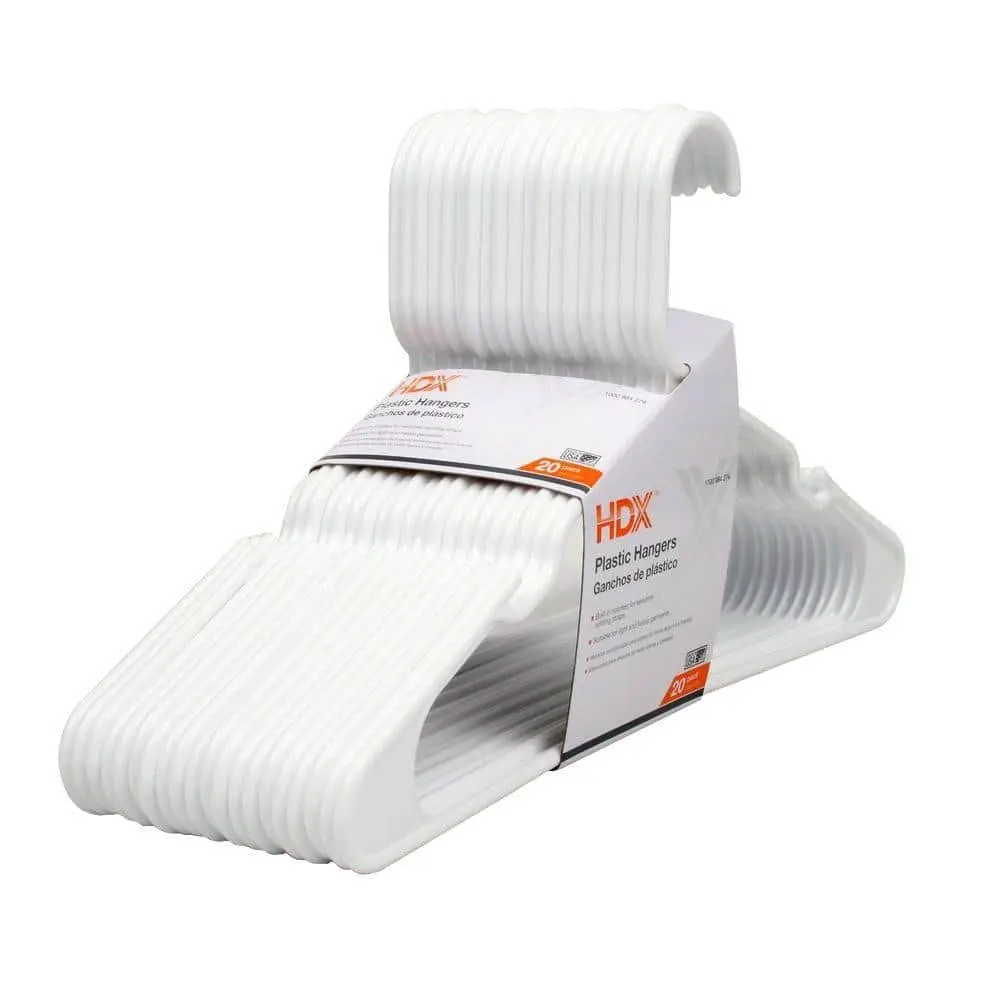 White Plastic Hangers (40-Pack) White Plastic Hangers (40-Pack)