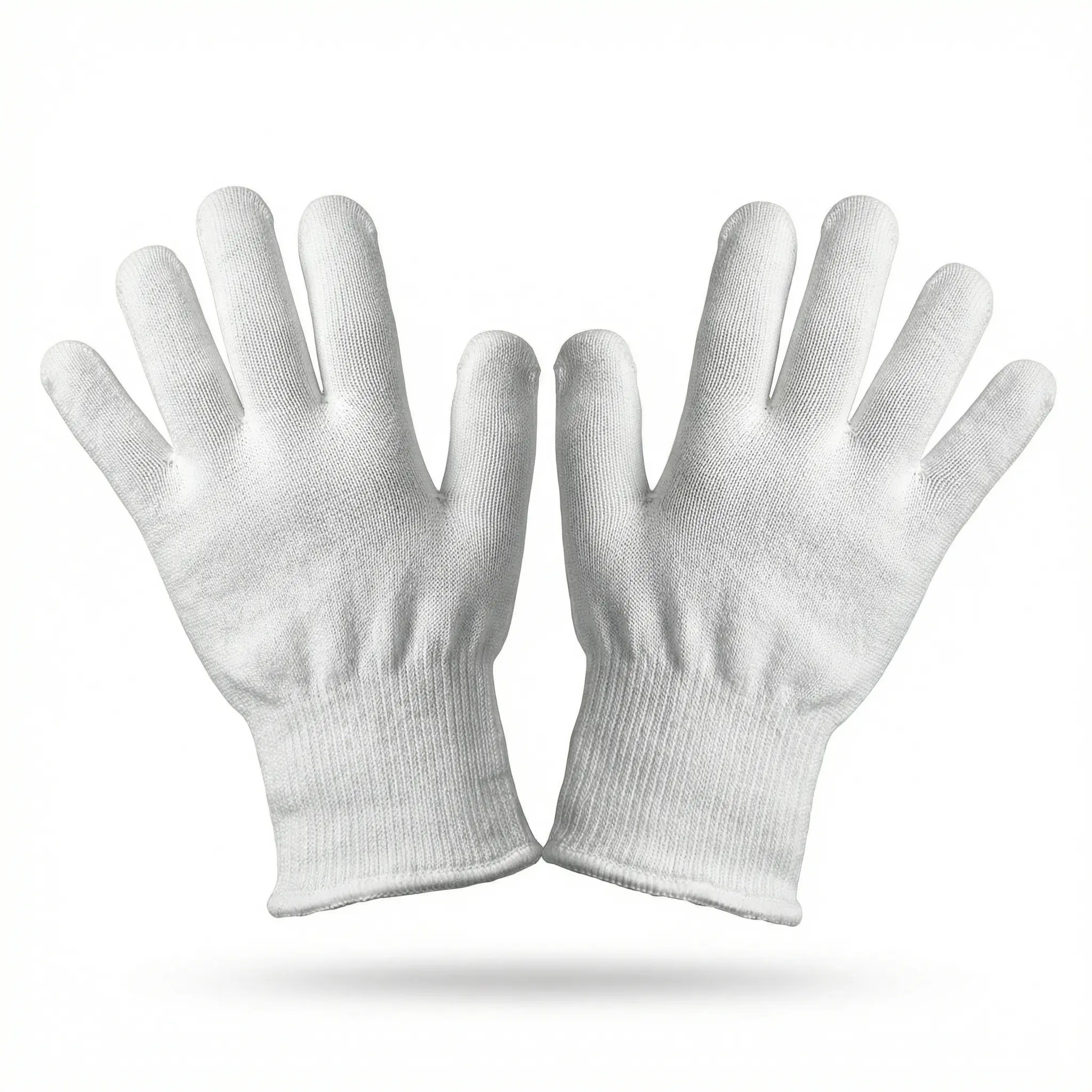 White Thermal Insulated Cold Weather Work Gloves, Uncoated Dry Hand Design, Precision Knit High Dexterity Liner Gloves, Flexible Ergonomic Protective Gloves, Wear Alone Or Under Safety Gloves,  Metalworking, Construction, Logistics, car Repair, Household