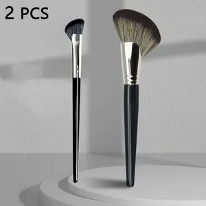 Professional Makeup Brush Set, Contour & Nose Brush, Angled Face Brushes, Ideal for Powder, Cream, Liquid, Professional Tool, Mid-Year Gift