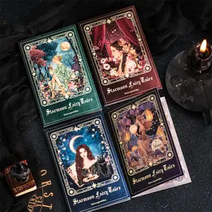 2 sets, 1 set 40 simple retro sticker pack with fairy tale background character theme, vintage style, made paper PET dual materials, waterproof self adhesive, DIY journal decoration, scrapbook material sticker pack