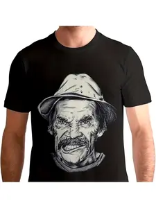 [Outdoor Adventures] El Chavo Del Ocho Graphic Tee, 100% Cotton Crew Neck T-Shirt, Casual Short Sleeve Knit Fabric Top, Regular Fit All-Season Adult Shirt with Heat Transfer Print