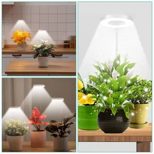 Garvee Telescopic LED Plant Grow Light Full Spectrum Timing Plant Growth Lamp for Flowers Succulents Indoor Plants 3.5 inches 5W White