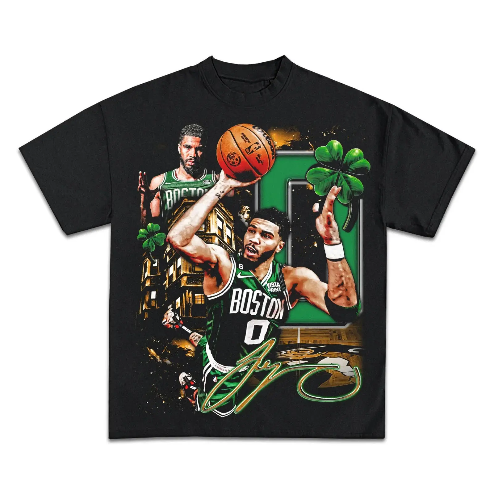 JAYSON TATUM GRAPHIC Boxy Vintage Shirt Streetwear Y2K