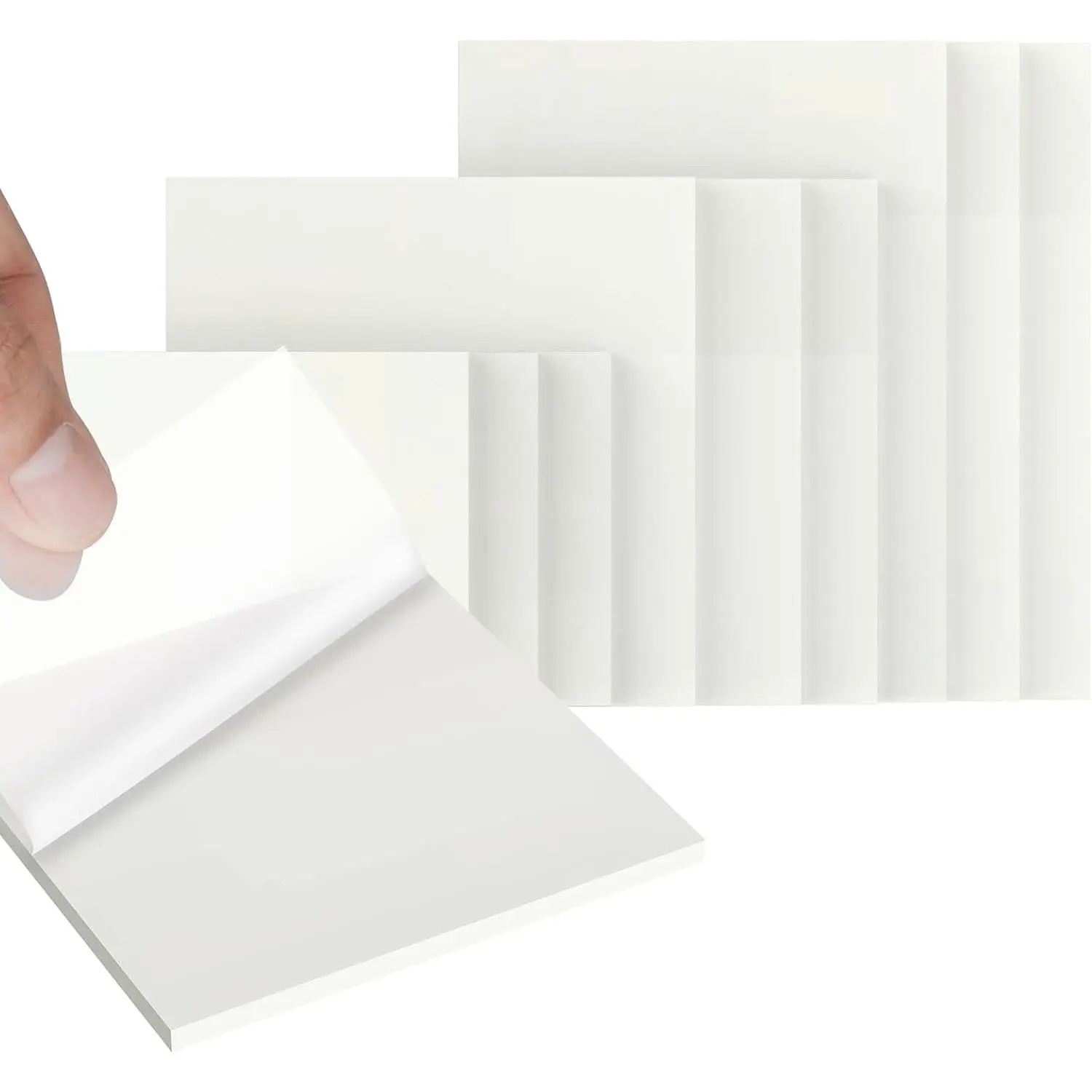 450 count Transparent Sticky Notes, 3 Sizes Clear Sticky Notes Self ...