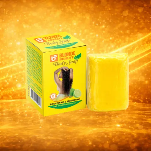 BlondeLight Lemon Solid Bar Body Cleanser - Daily Bath & Body Care Cosmetic for All Skin Types, 125g, Boosts Freshness